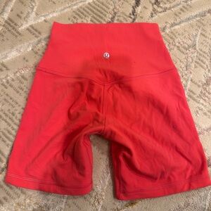 lululemon athletica Women's Vibrant Red Bike Shorts
